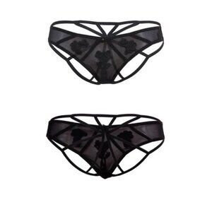 New! Bluebella Black Floral Nova Brief Size 6 - 1997